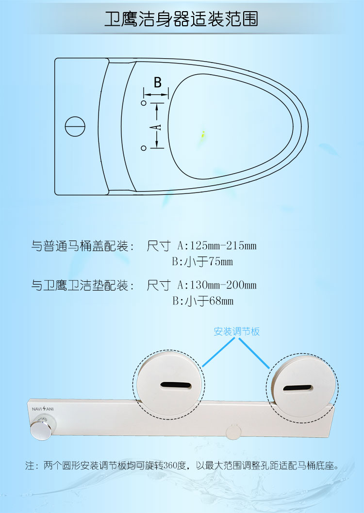 潔身器安裝范圍